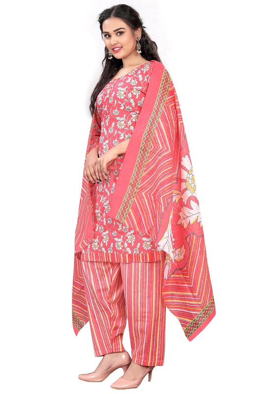 Rajnandini Women Brown Cotton Printed Ready To Wear