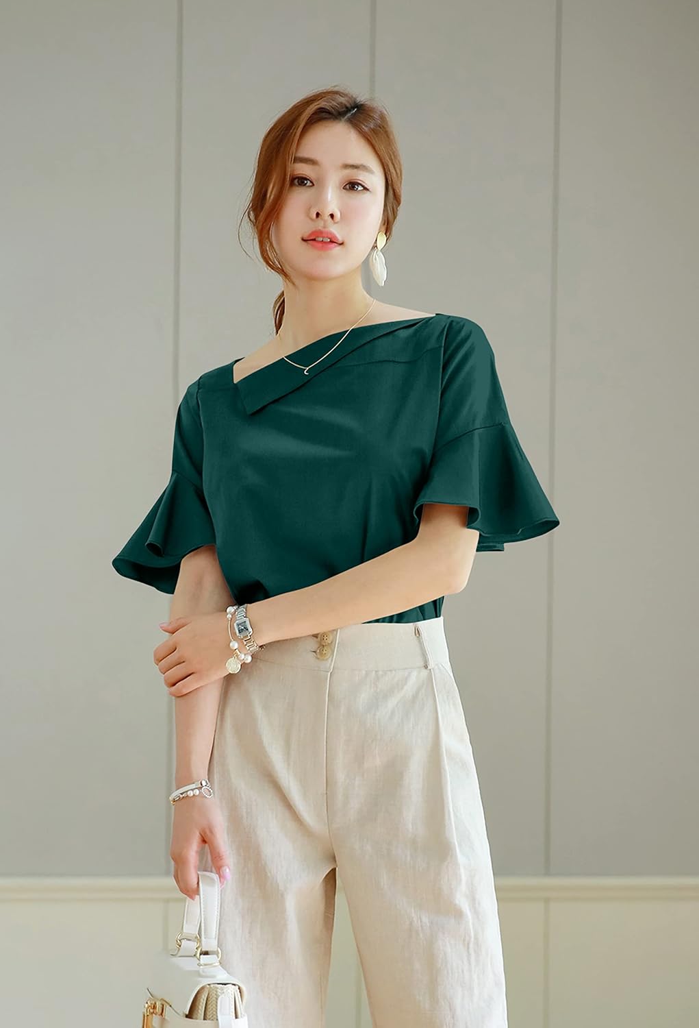 Jashudi Women's Solid Regular Fit Blouse