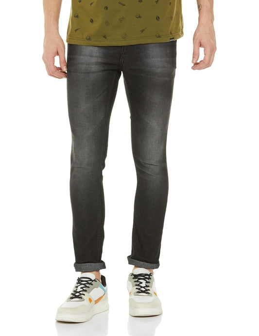 KETCH Men's Skinny Fit Mid Rise Jeans