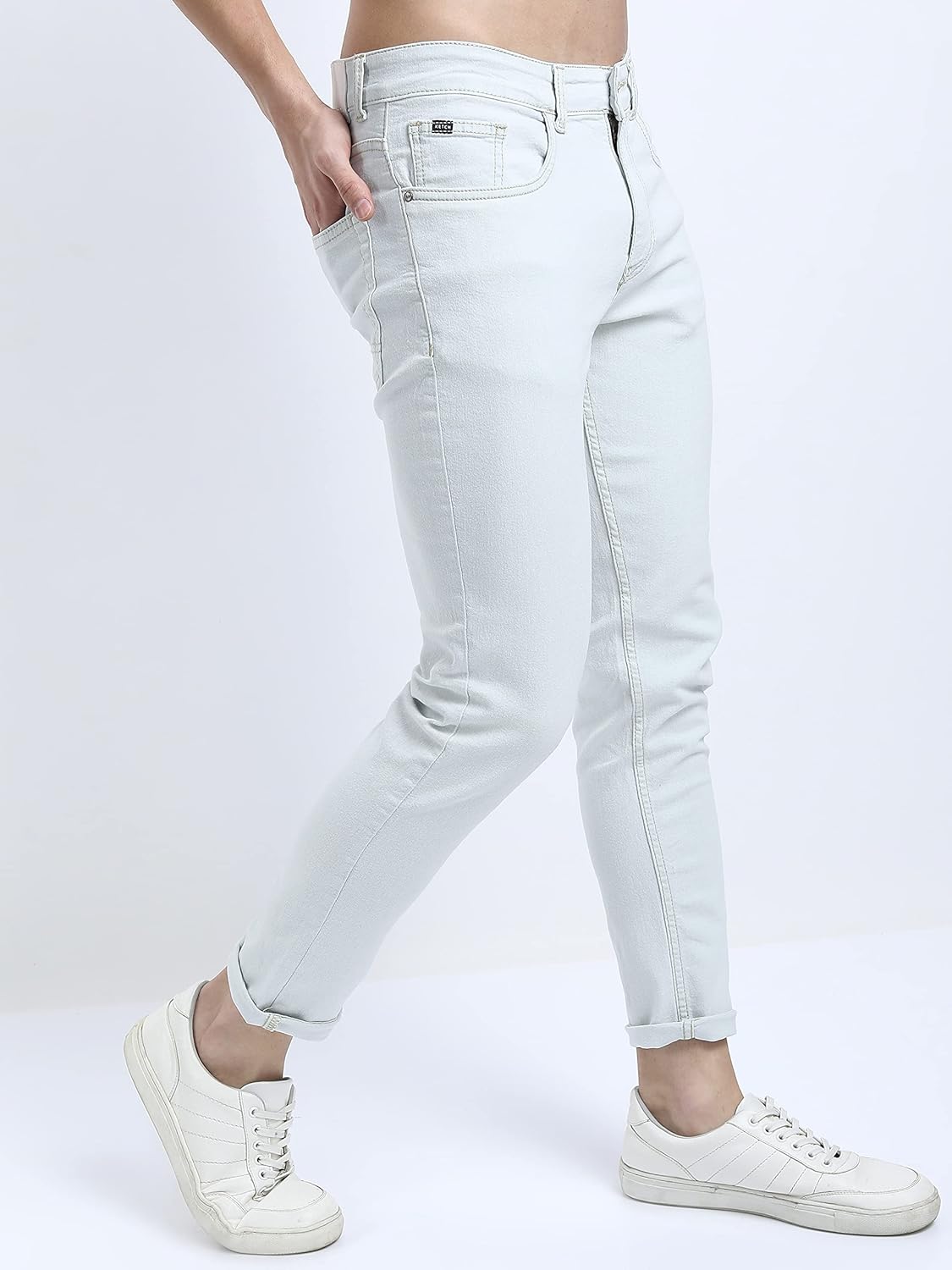 KETCH Men's Tapered Fit Mid Rise Jeans