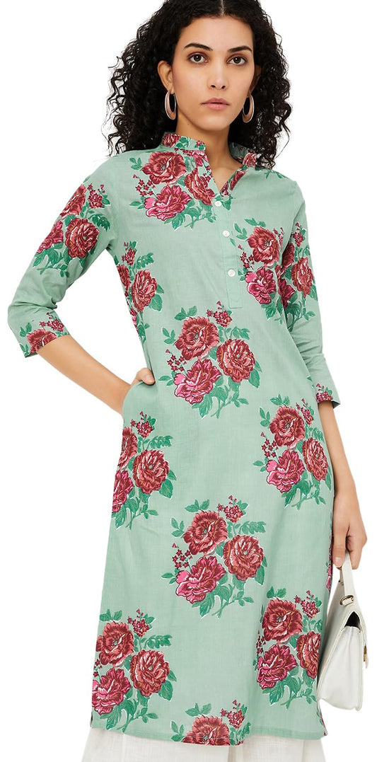 Max Women's Cotton Regular Fit Casual Kurta