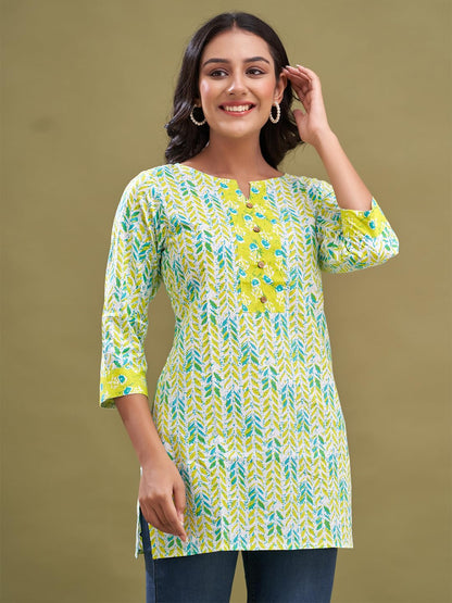 Women Cotton Printed Short Kurti | Short Kurti