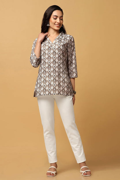 Fashion Dream Women's Cotton Regular Fit Tunic Top