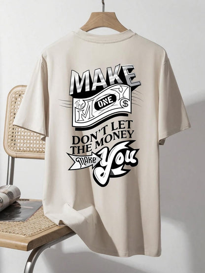 CHKOKKO Women's Polyester Oversized Fit Oversized Round Neck Drop Shoulder Printed T-Shirt