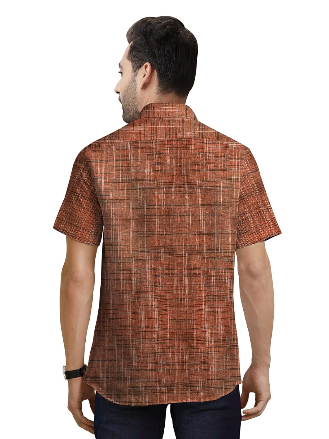 Men's Cotton Khadi Shirt, Half Sleeve, Front Pocket