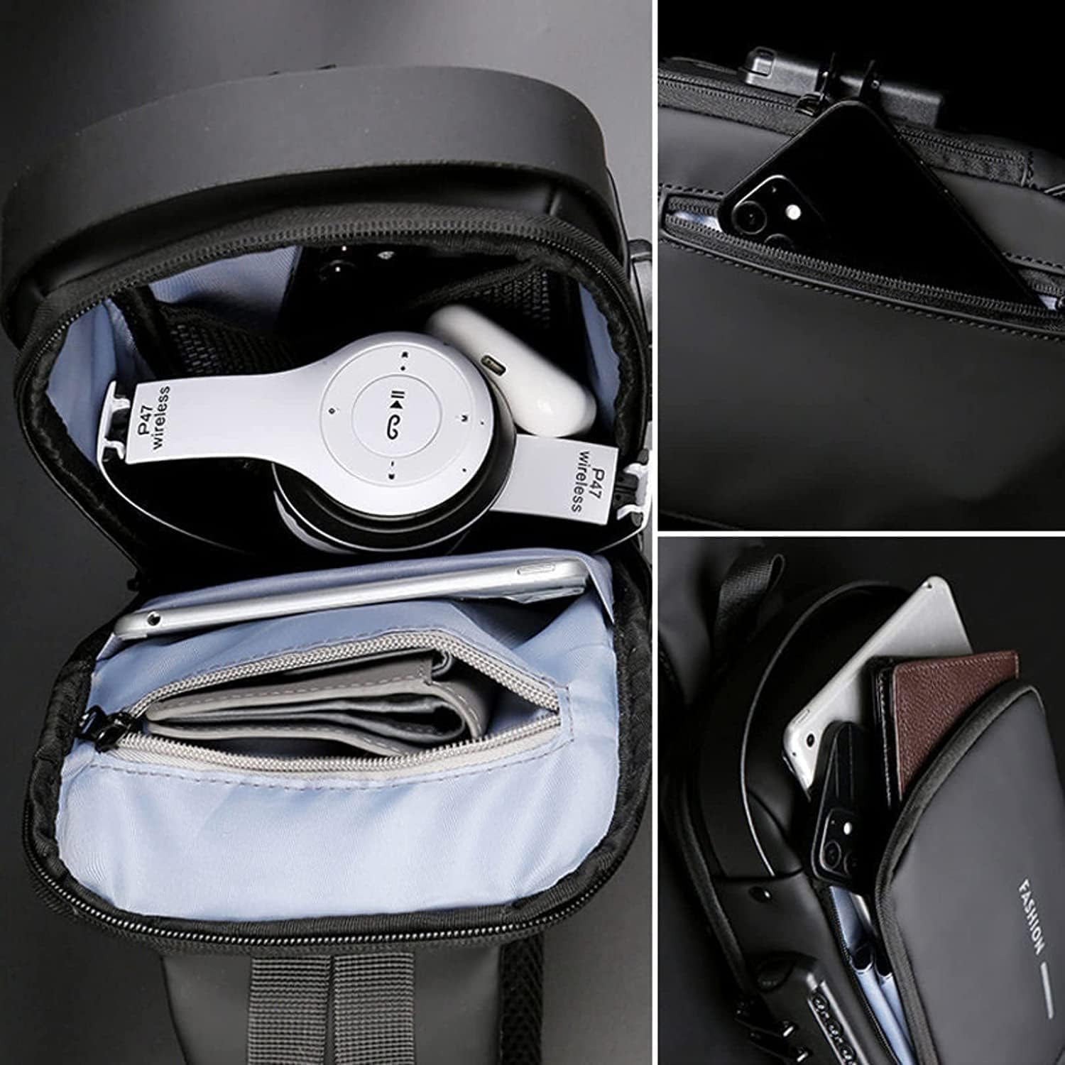 QUEBERS VARNI Fashion Waterproof Chest Daypack - alphahostel.in