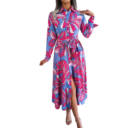 Gufrina Women's Full Sleeve Collar Neck Western Dress