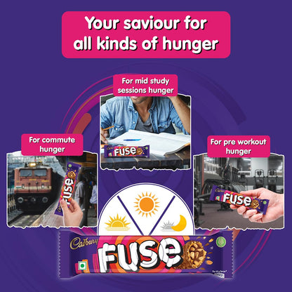 Cadbury Fuse Peanut & Caramel filled Mini Treats Chocolate Bars, 93 g