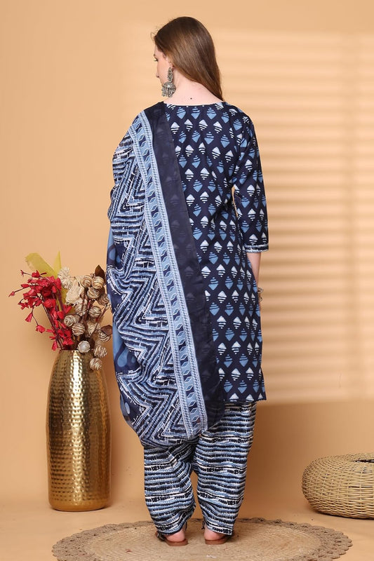 Rajnandini Women's Cotton Blend Salwar Suit Set