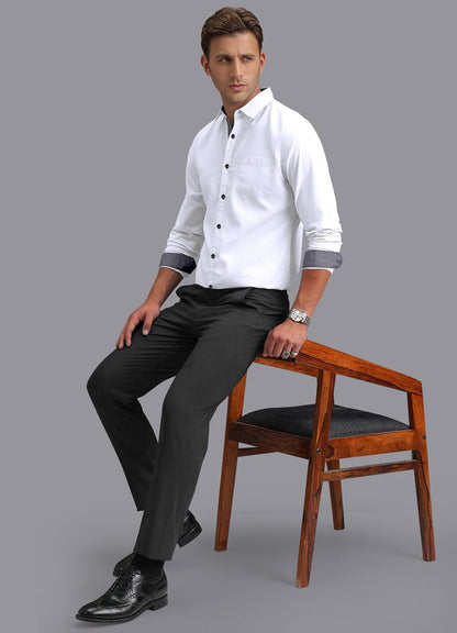 Shirt's Collection Solid Pattern Shirt(Contrast - Parent)