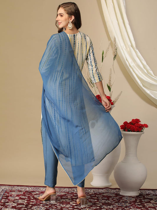 Women's Rayon Blend Straight Printed Kurta set