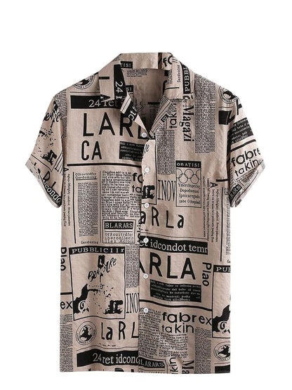 LookMark Men's Cotton Blend Stitched Printed