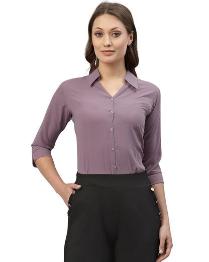 ETHIC GLANCE Women's Poly Viscose Button-Down
