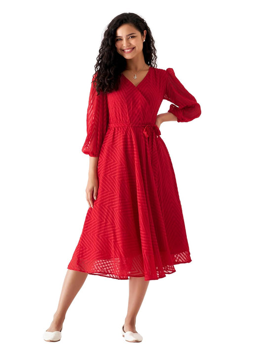 AASK Women Fancy Plain & Solid Designer Dress for Women