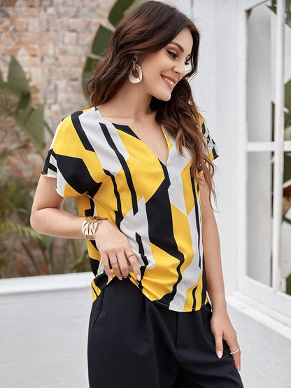 Sheetal Associates Women's Casual Regular Sleeves Printed Top,Multicolor