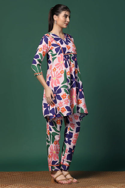 Fashion Dream Cotton Blend Women's Printed Kurta