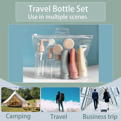 PiyuBind Travel Bottles Set For Toiletries Travel Size
