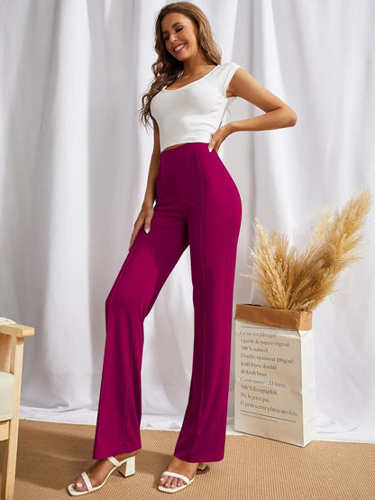 SWADESI STUFF Women's High-Waisted Pant Bell Bottom