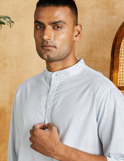 Symbol Men's Cotton Printed Long Kurta