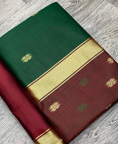 Women’s Printed Banarasi Cotton Silk Saree
