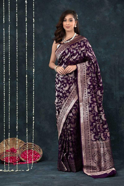 Women's Banarasi Saree Pure Kanjivaram Style Silk Saree