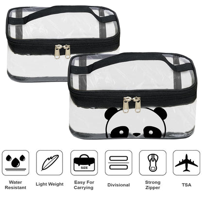 Storite 2-Set Multipurpose Transparent Travel Pouch