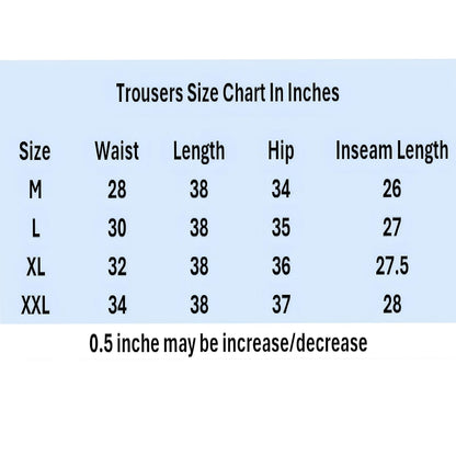 Women's Cotton Relaxed Fit Trousers, Plain Pattern