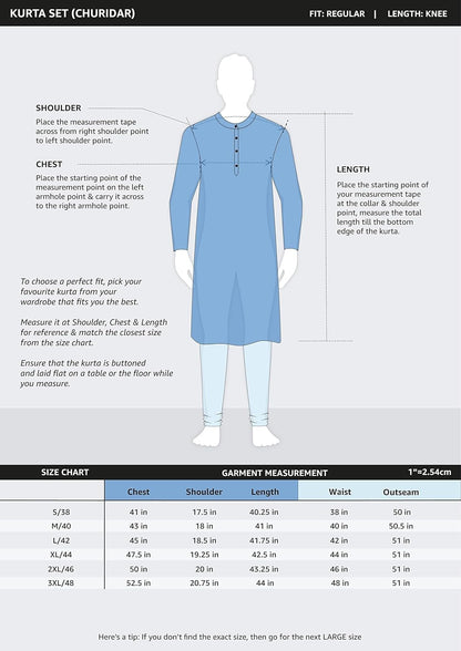 Symbol Men's Cotton Printed Long Kurta