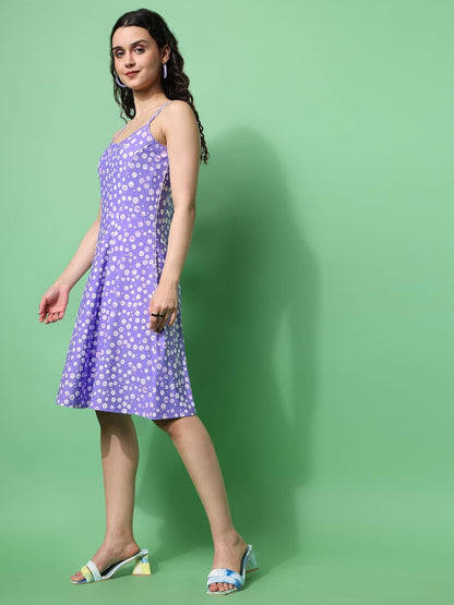 PURVAJA Women’s Fit & Flare Knee Length Dress