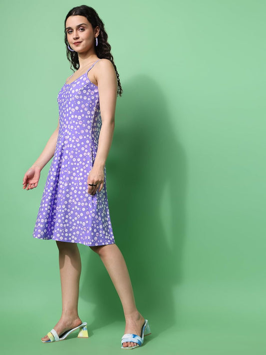 PURVAJA Women’s Fit & Flare Knee Length Dress