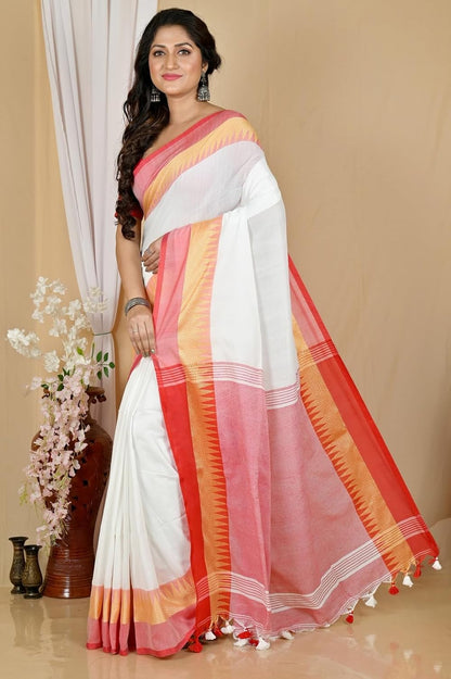 Handloom Saree With Unstitched Running Blouse Piece
