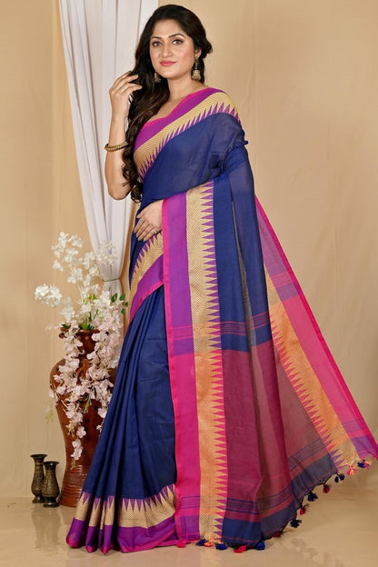 Handloom Saree With Unstitched Running Blouse Piece