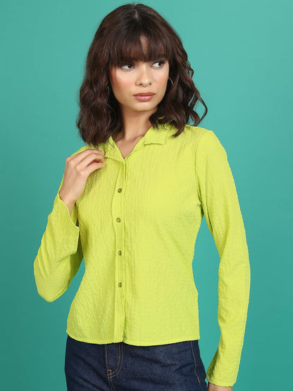 Tokyo Talkies Women's Classic Regular Fit Self Design