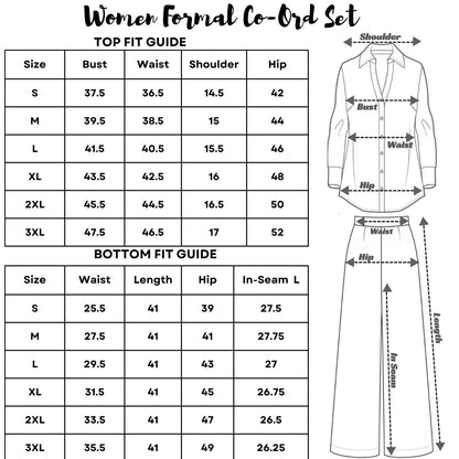 Leriya Fashion Women Formal Floral Printed Rayon Western Co-ord Set for Women(Available in 2XL and 3XL)