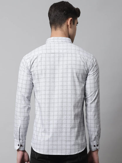 Majestic Man Cotton Checkered Slim Fit Casual Shirt
