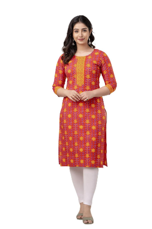 Vnyashri Cotton Straight Kurta for Women