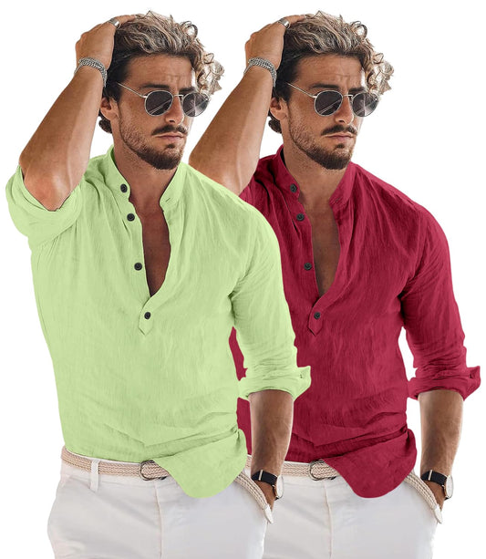 Bellstone Men's Solid Regular Fit Dress Shirt