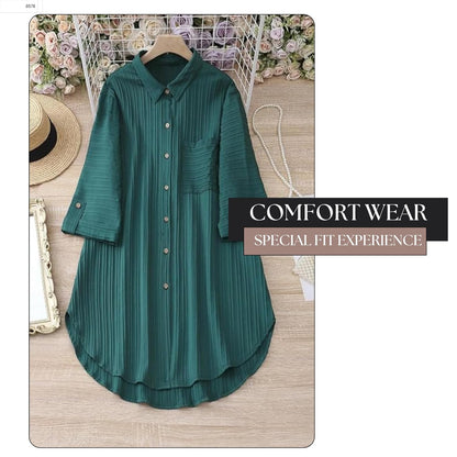 Sheetal Associates Polyester Solid Button Front Shirt Dress for Women || Roll Tab Sleeve & Collared Neck Flared Dress || Office || Summer Short Dresses for Women