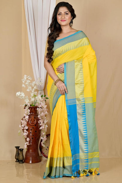 Handloom Saree With Unstitched Running Blouse Piece