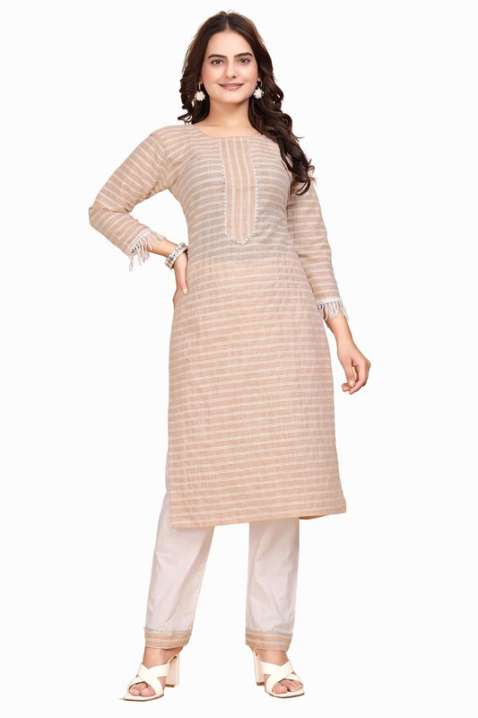 MS VHCK ENTERPRISE Women's Cotton Blend Striped