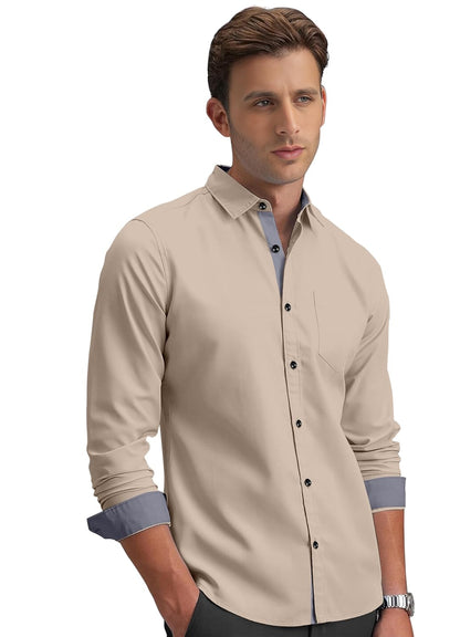 Shirt's Collection Solid Pattern Shirt(Contrast - Parent)