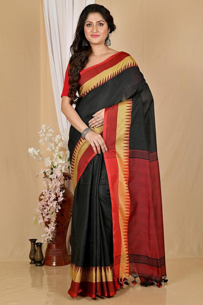 Handloom Saree With Unstitched Running Blouse Piece