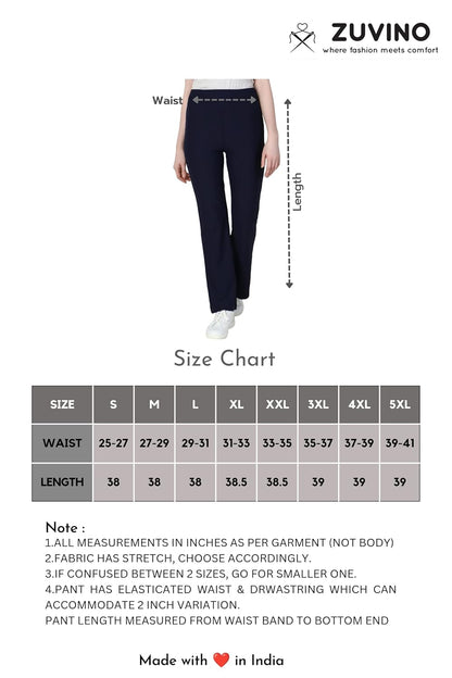 ZUVINO Ribbed Bell Bottom Office Pants, Formal Options