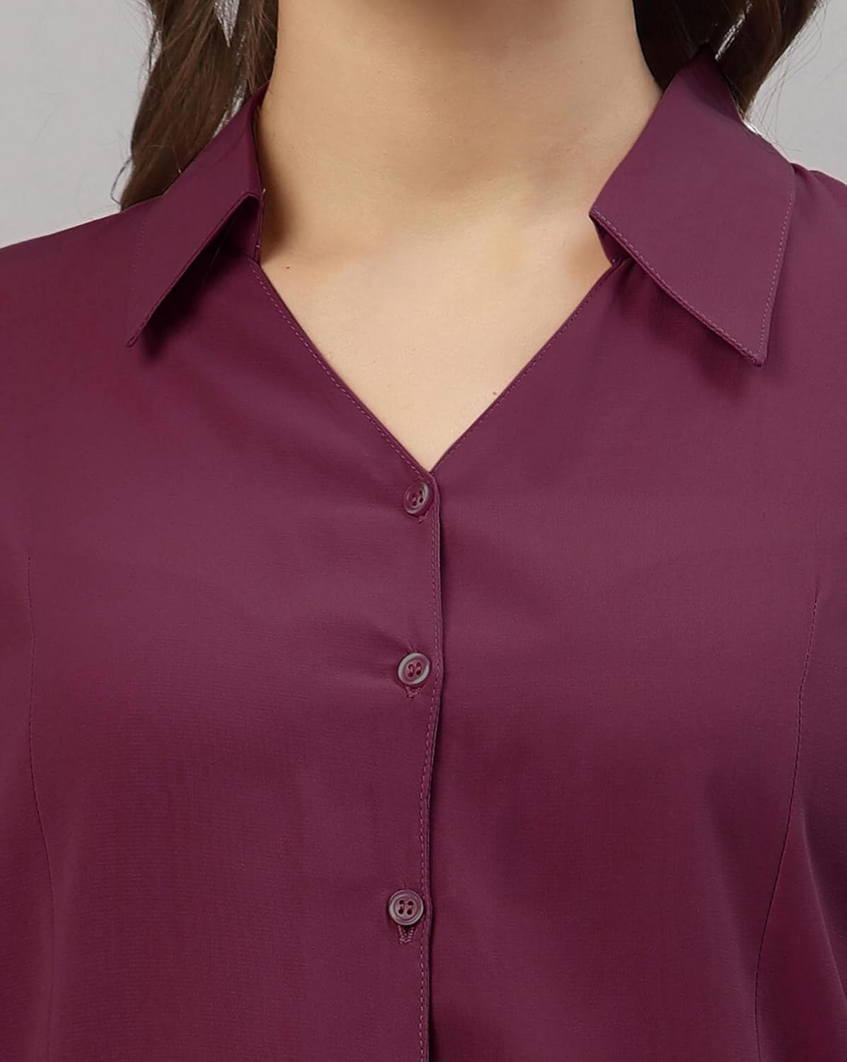ETHIC GLANCE Women's Poly Viscose Button-Down