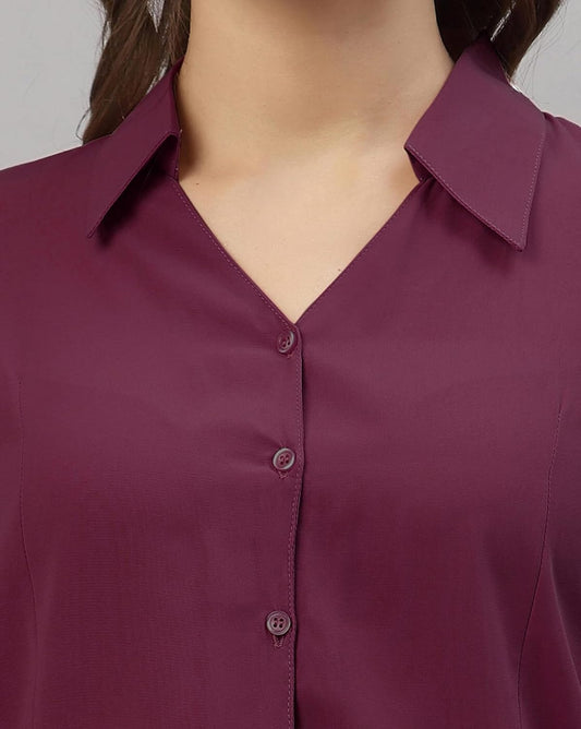 ETHIC GLANCE Women's Poly Viscose Button-Down