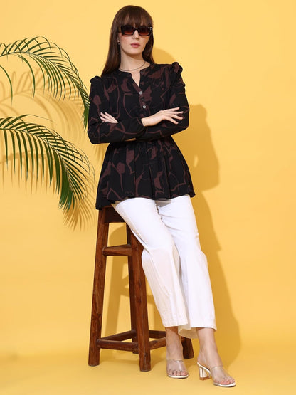Sheetal Associates Women's Top Shirt Stylish Trendy for Girls | Floral Printed Top | Lightweight Day Comfort
