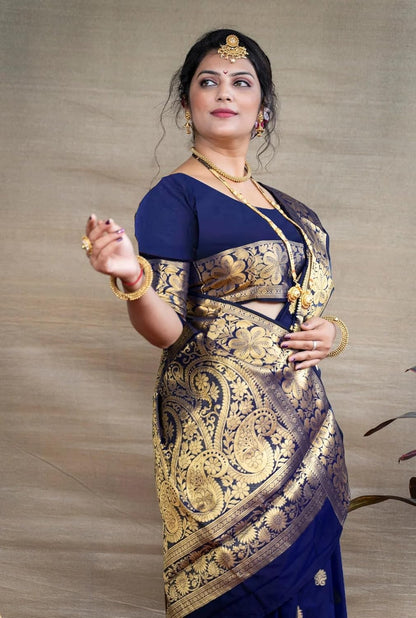 Sugathari Women's Banarasi Saree Pure Kanjivaram Silk Saree