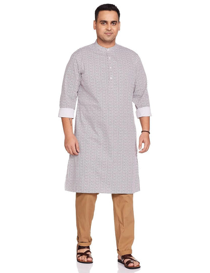 Symbol Men's Cotton Printed Long Kurta