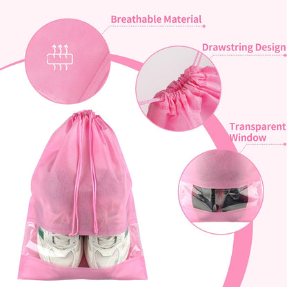 Shoe Bags for Travel, Drawstring Packing Bags, Dustproof