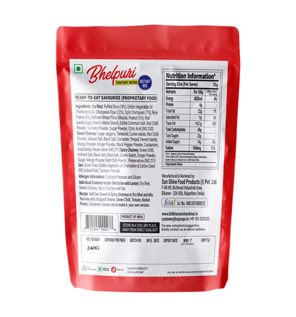 Bhikharam Chandmal Chatkhat Bhelpuri 240g Mix